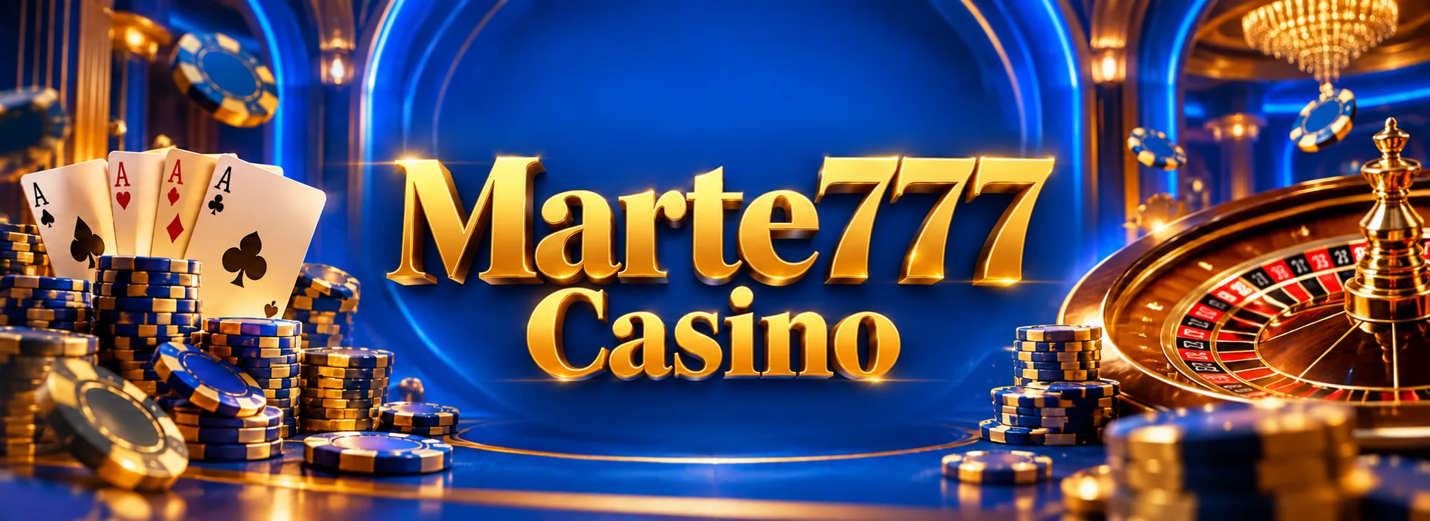 Banner de Marte777 Casino México con el bono de bienvenida de $20,000 MXN y una mesa de ruleta dorada